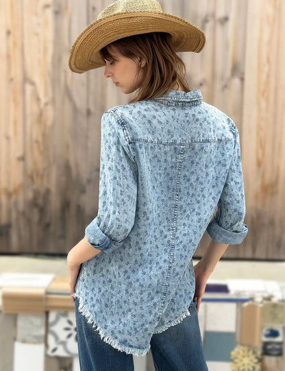 Denim Floral Shirt Billy T