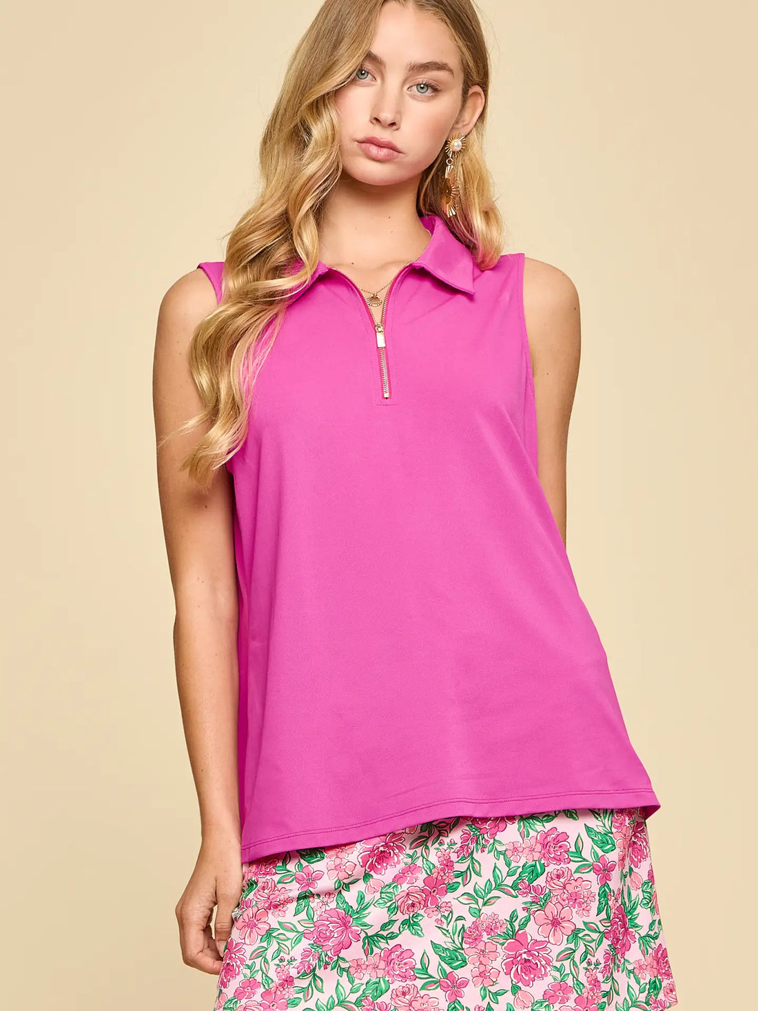 Court to Coast Top - Pink Dear Scarlet