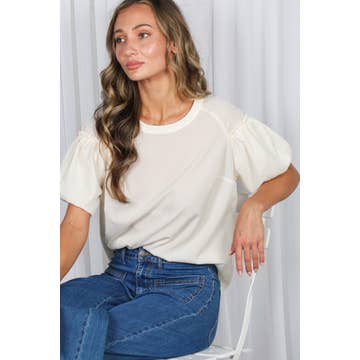Blush Breeze Top - Ivory Vine &amp; Love