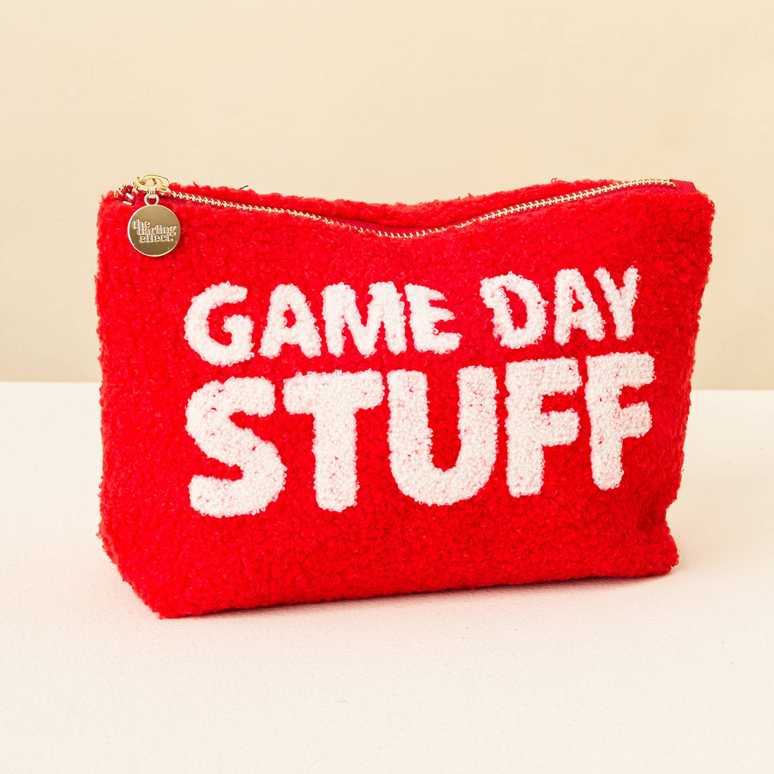 Game day red teddy pouch