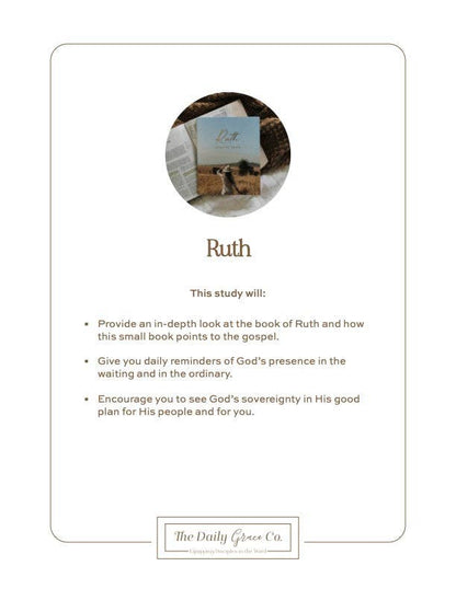 Ruth Bible Study The Daily Grace Co