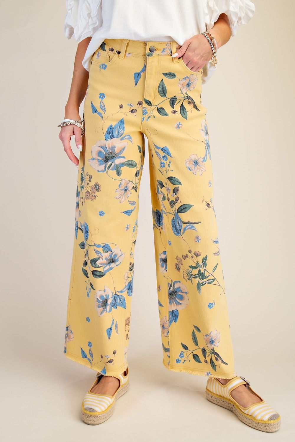 Dusty Ridge Floral Pant - Yellow Threads of Grace