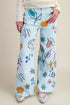 Blue Garden Wide Leg Pants Easel