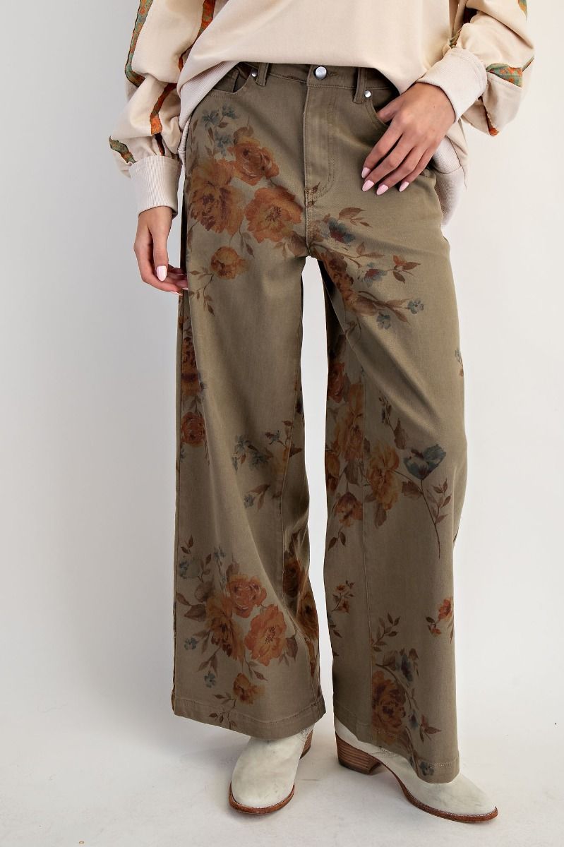 Autumn Bloom Wide Leg Pants Easel