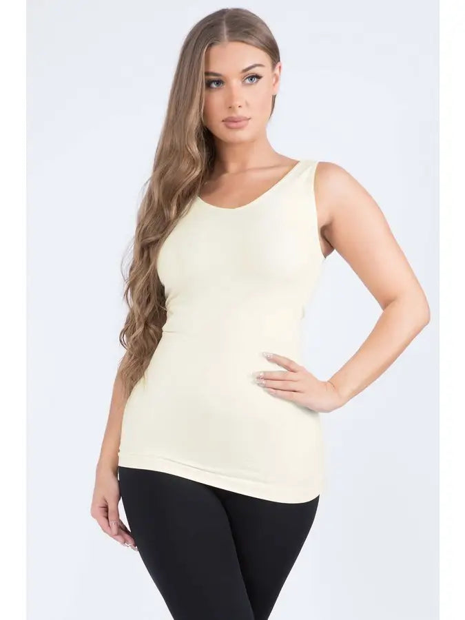 V or U Neckline Reversible Seamless Tank Yelete