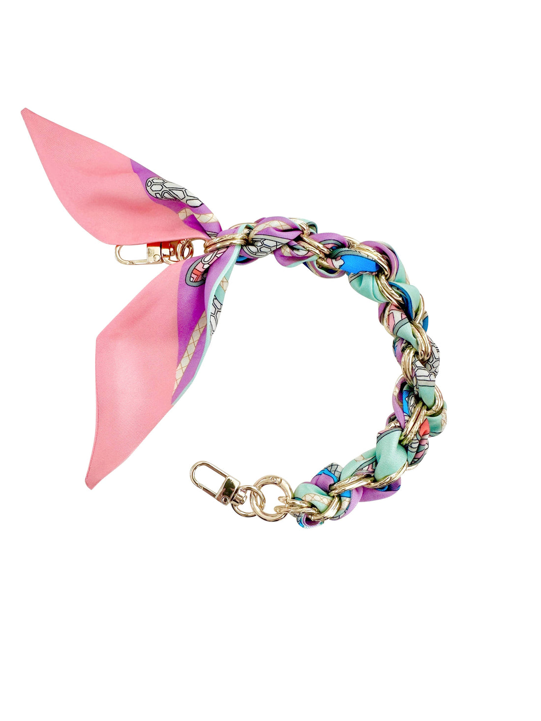Gold Phone Chain with Pastel Print - Short HHH Gemelli