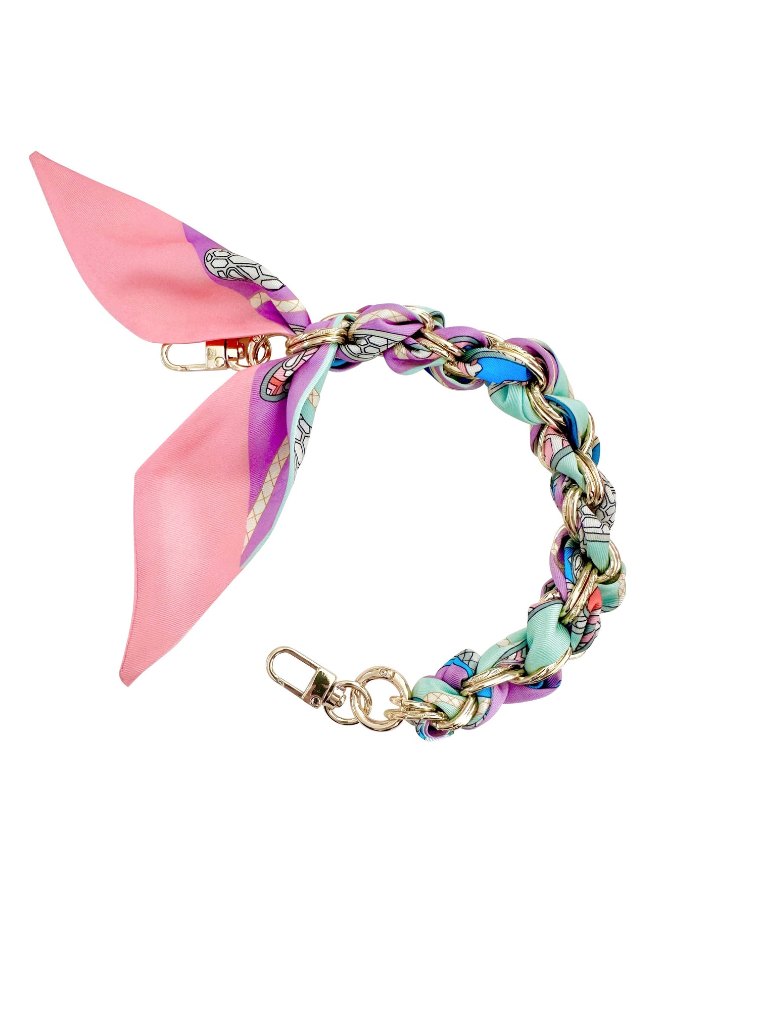 Gold Phone Chain with Pastel Print - Short HHH Gemelli