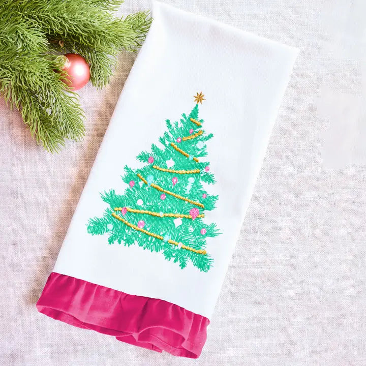 Tea Towel Whimsical Tree Mary Square