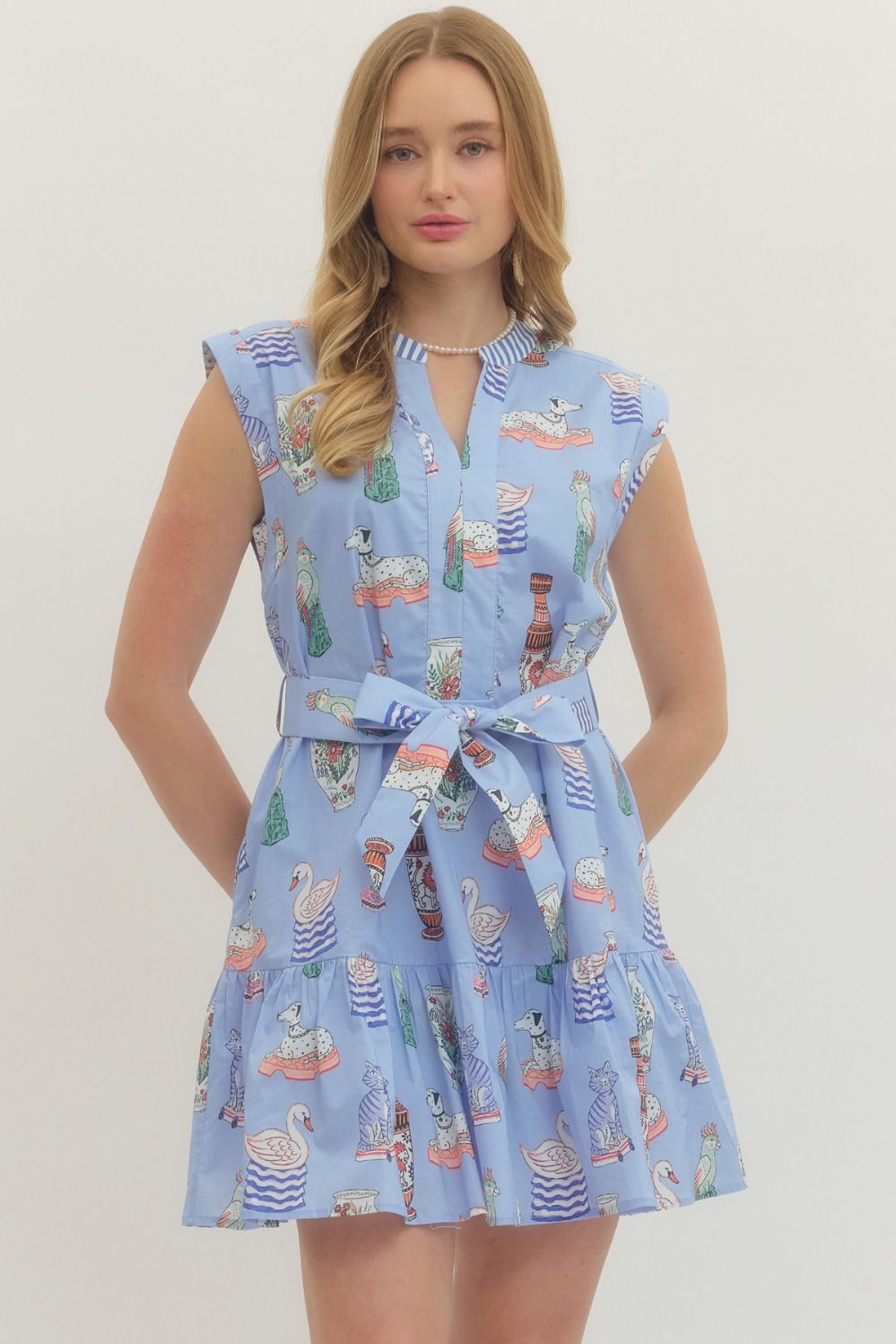 Blue Storybook Mini Dress Entro