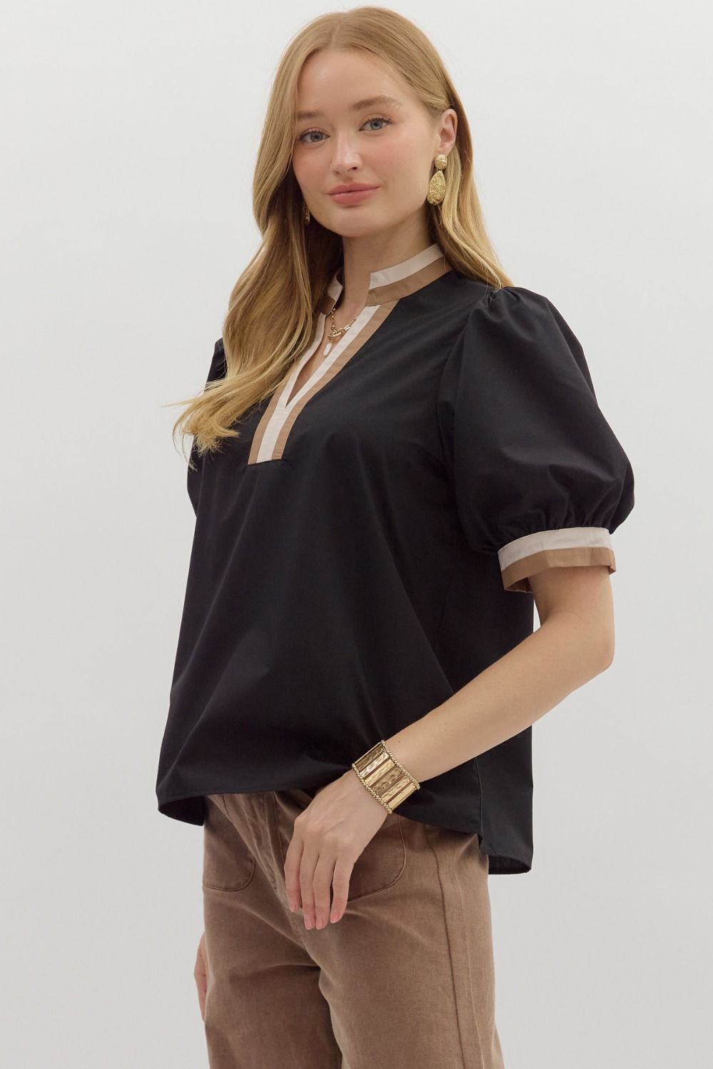 Café Society Puff Sleeve Top Entro