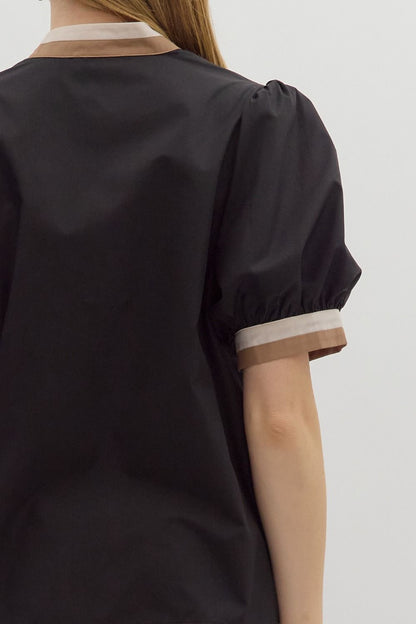 Café Society Puff Sleeve Top Entro