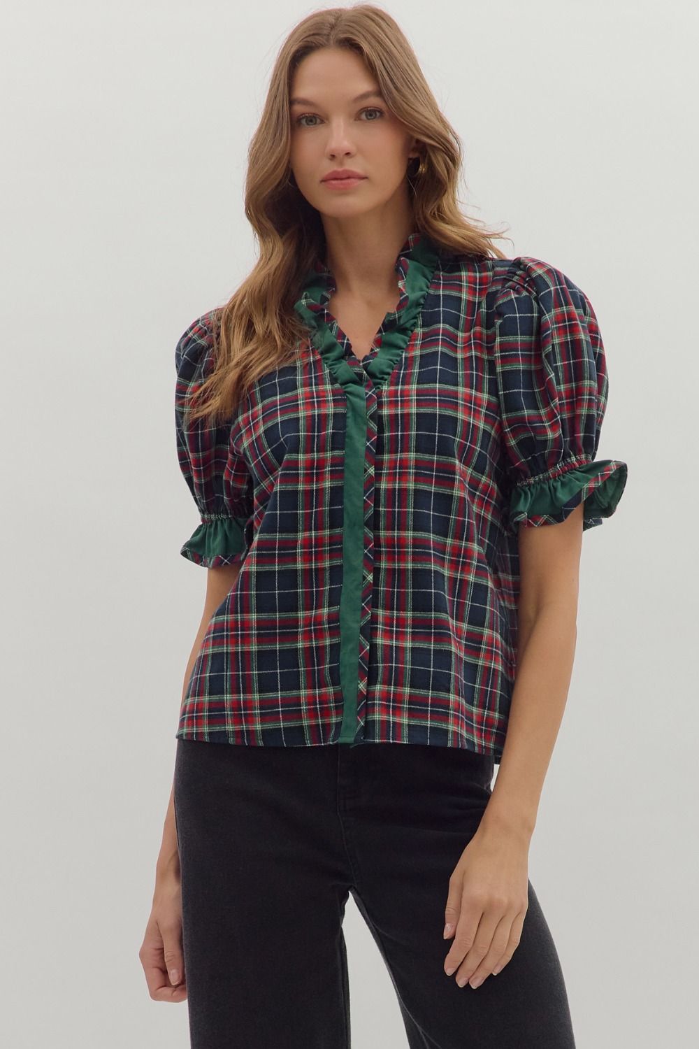 Holly Tartan Top Entro
