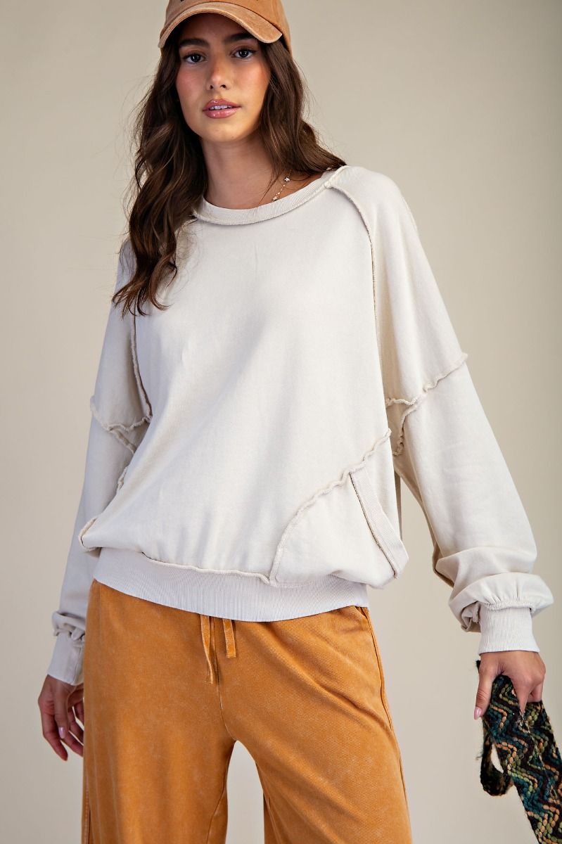 Serene Stitched Sweatshirt Easel