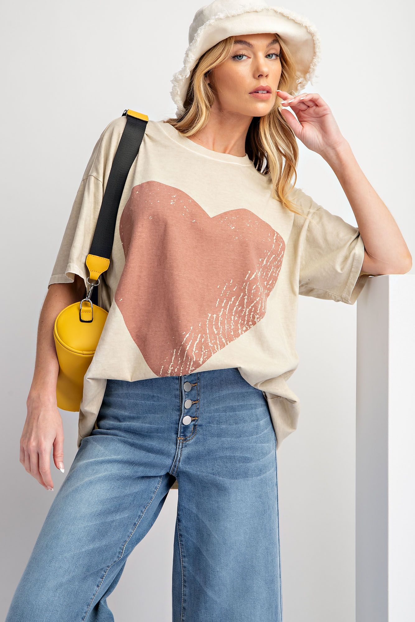 Minnie Mineral Washed Heart Top