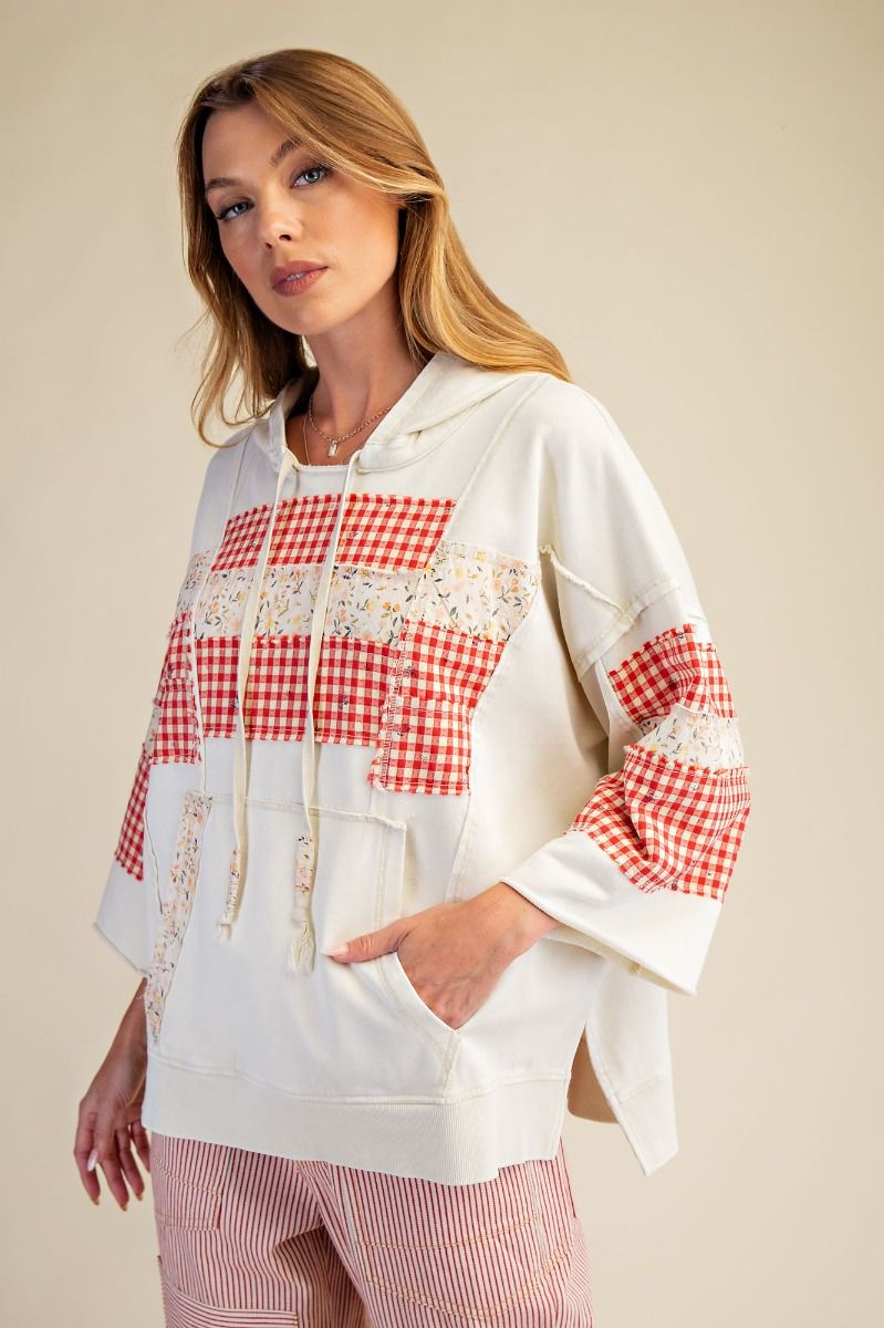 Gingham Grove Hoodie Threads of Grace