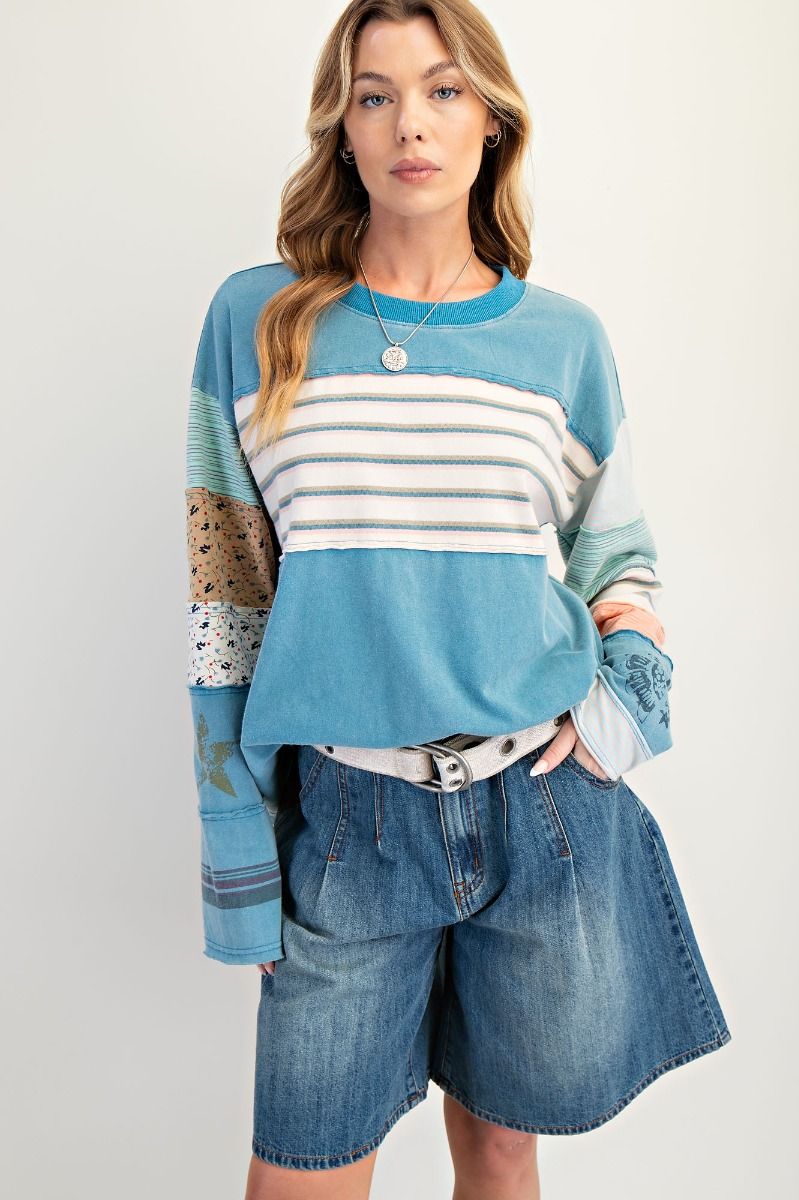 Coastal Patchwork Pullover