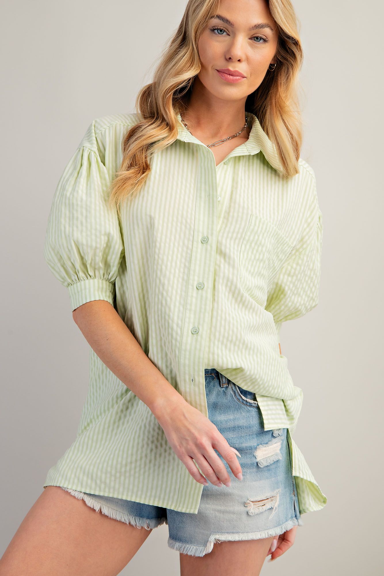 Olivia Oversized Button-Down Top
