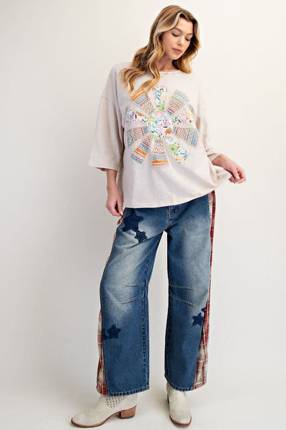 Sunburst Patchwork top