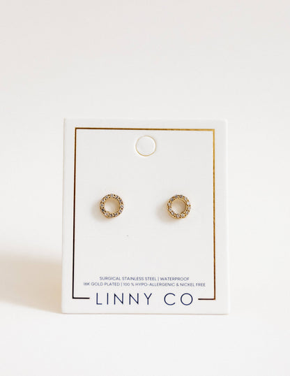 Lainey Stud Earrings-Gold