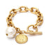 Gold Bracelet with charms 