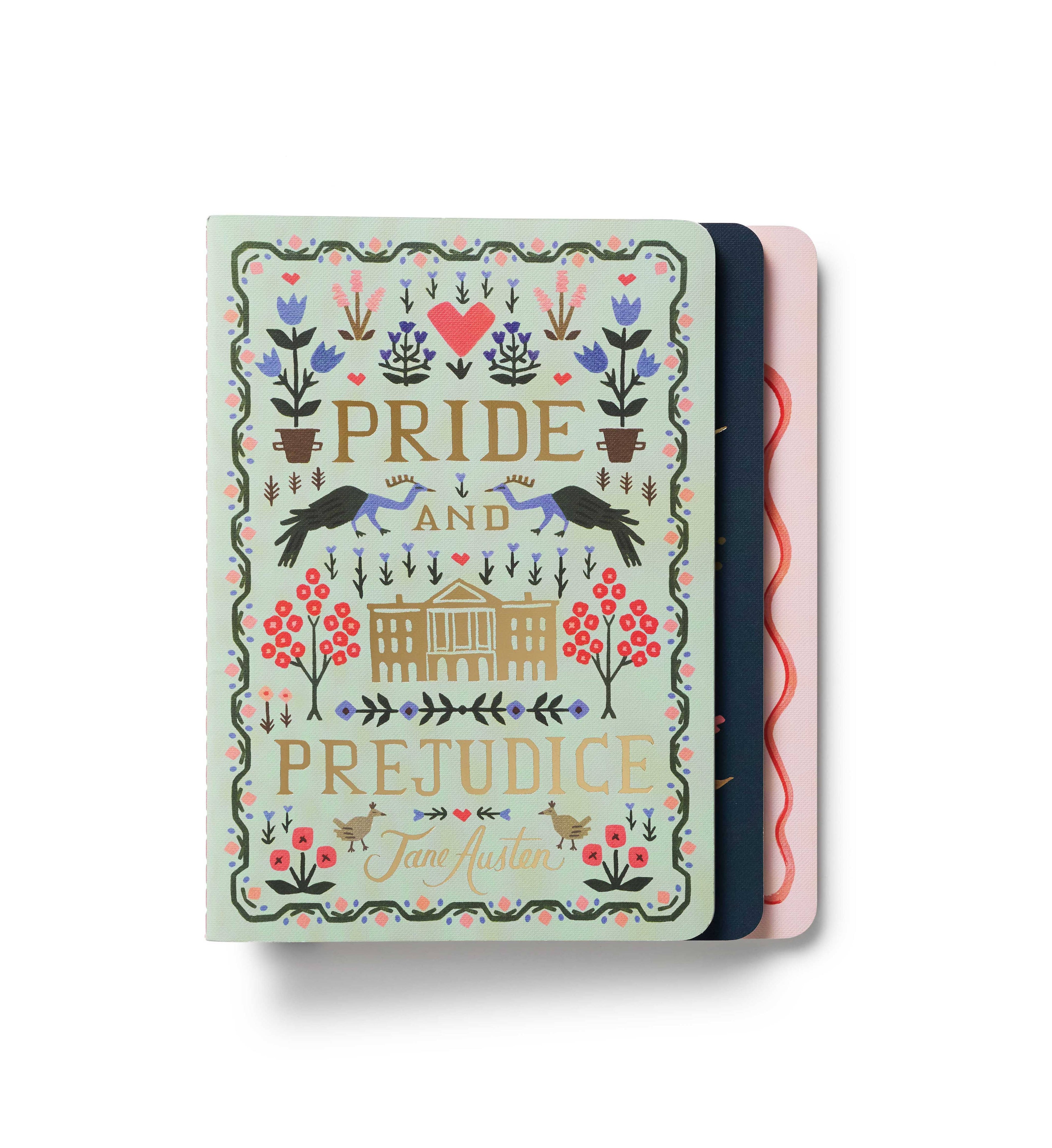 Assorted Set of 3 Jane Austen Notebooks Rifle Paper Co.