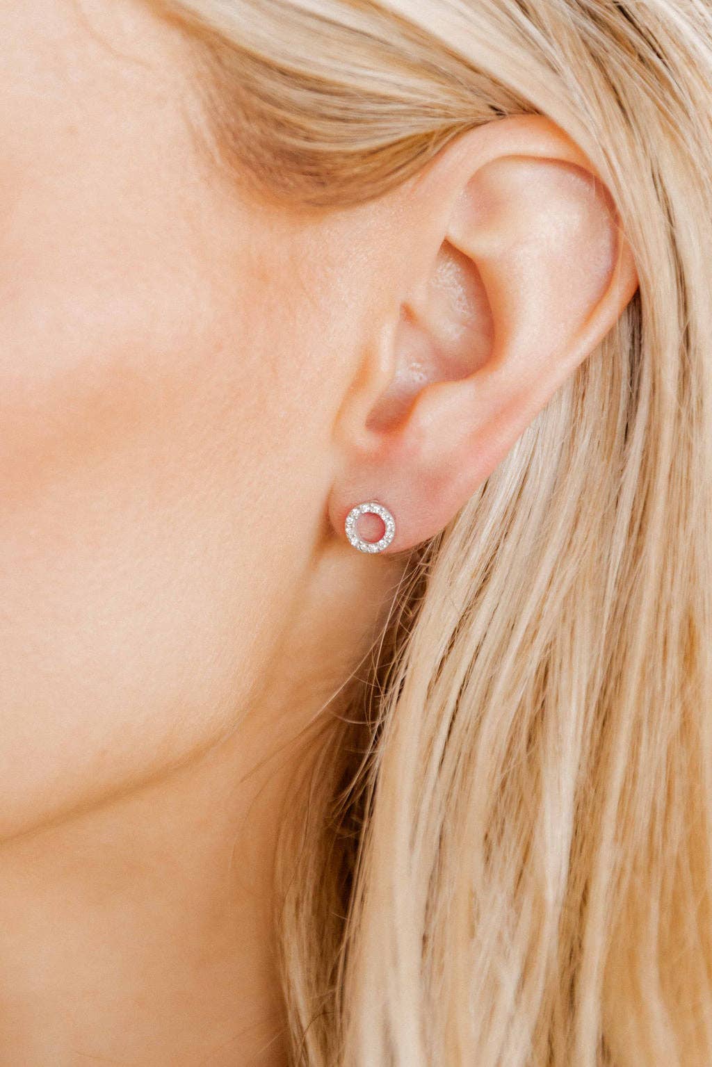 Lainey Stud Earrings-Silver