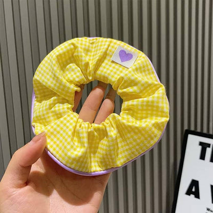 Romie Yellow Gingham Scrunchie