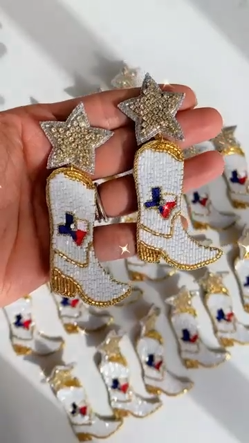 Deep in the Heart of Texas Cowboy Boot Earrings
