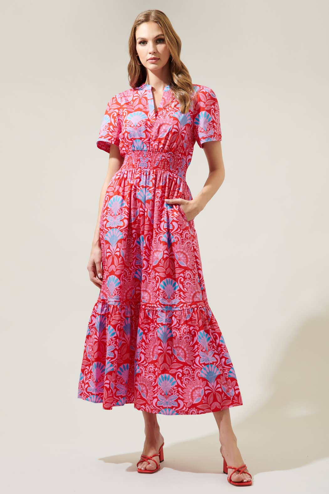 Faye Floral Belraj Poplin Maxi Dress