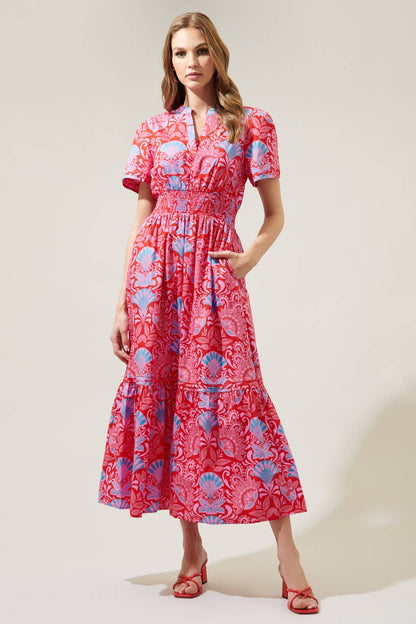 Faye Floral Belraj Poplin Maxi Dress